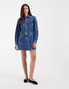 Tommy Jeans Denim Trucker Dress In Mid Wash
