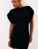 Na-Kd Sculptural Punto Mini Dress In Black