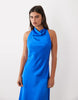 Cowl Halter Midaxi Dress In Cobalt Blue