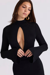 black keyhole bodysuit