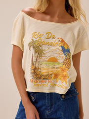 Rio De Janeiro Off Shoulder Tee