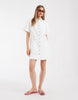 Levi'S Denim Button Up Mini Shirt Dress In White