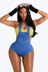 Babe In Overalls 4 Piece Costume Set