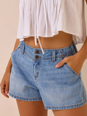 Savannah Flutter Denim Short
