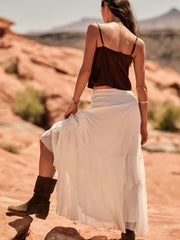 Carlin Ruffle Maxi Skirt