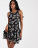 Free People Raven Printed Mini Dress In Midnight Combo