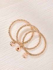 Golden Coast Hammered Bangle Set