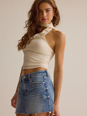 Leah Studded Denim Skirt