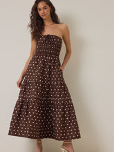Johanna Strapless Polka Dot Maxi Dress