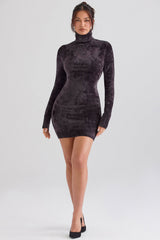 charcoal chenille mini dress - sale