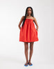 Bandeau Trapeze Mini Dress In Red