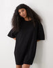 Weekday Oversized T-Shirt Dress In Black