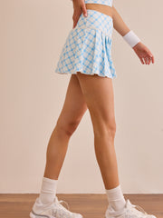 Backspin Plaid Active Skort