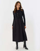 Threadbare 2 In 1 Button Up Midaxi Dress In Black