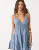 Stradivarius Mini Dress With Tied Detail At The Back In Sky Blue