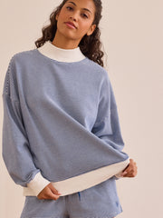 Step Out Striped Mock Neck