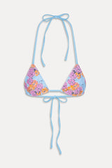 Nick Floral Triangle Bikini Top - Color Me