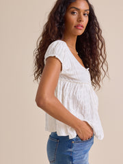 Amayah Smocked Babydoll Top
