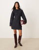 Calvin Klein Jeans Structured Denim Mini Dress In Indigo Rinse