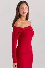 holly red cashmere blend sweater