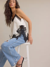 Grace Satin Lace Trim Tank