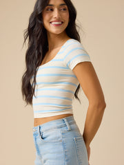 Natalie Seamless Striped Top