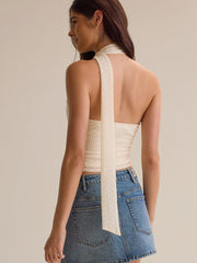 Brenna One Shoulder Lace Tank
