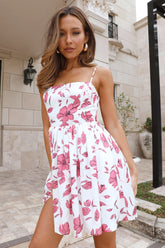 123 PROM Blooming Romance Mini Dress White
