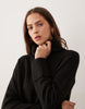 Brave Soul Knitted Roll Neck Mini Dress In Black
