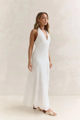 World Of Wonder Halter Maxi Dress White