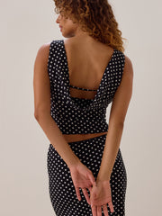 Priscilla Polka Dot Top