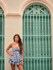Louella Strapless Floral Romper
