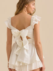 Lola Ribbed Crossover Romper