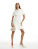 River Island Collared Button Mini Dress In White