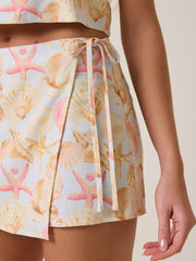 Dilaney Shell Linen Skirt