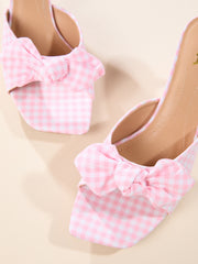Elyzza Fabric Bow Kitten Heel