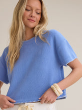 Makenzie Ribbed Whipstitch Top