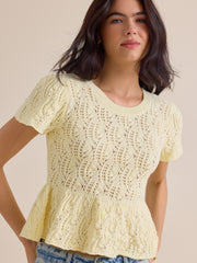 Lexie Pointelle Top
