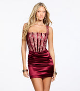 Mazie Lace Corset Satin Bodycon Dress