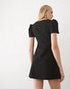 Miss Selfridge Mini Dress With Puff Sleeve In Black