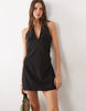 Cotton On Haven Halter Mini Dress In Black