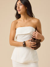 Perry Fold Over Linen Tube Top