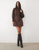 New Look Stripe Shirt Mini Dress In Brown