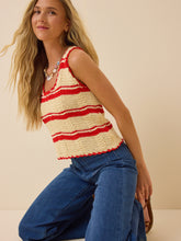 Regan Striped Crochet Tank