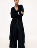 Na-Kd Knitted Wool Blend Cardigan Maxi Dress In Black