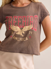 Freebird USA Crop Tee