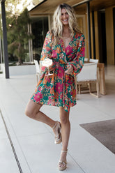 Wesley Mini Dress | Green Multi