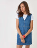 Threadbare Denim V-Neck Mini Dress In Mid Wash