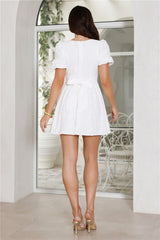 Vanilla Cream Mini Dress White