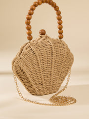Shell Beaded Woven Purse